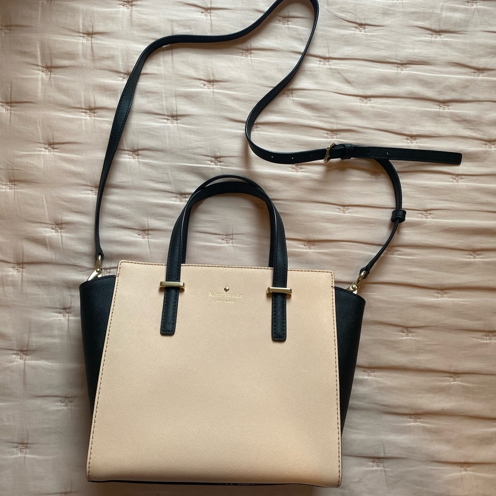 Kate Spade Pink/Black Leather Satchel
